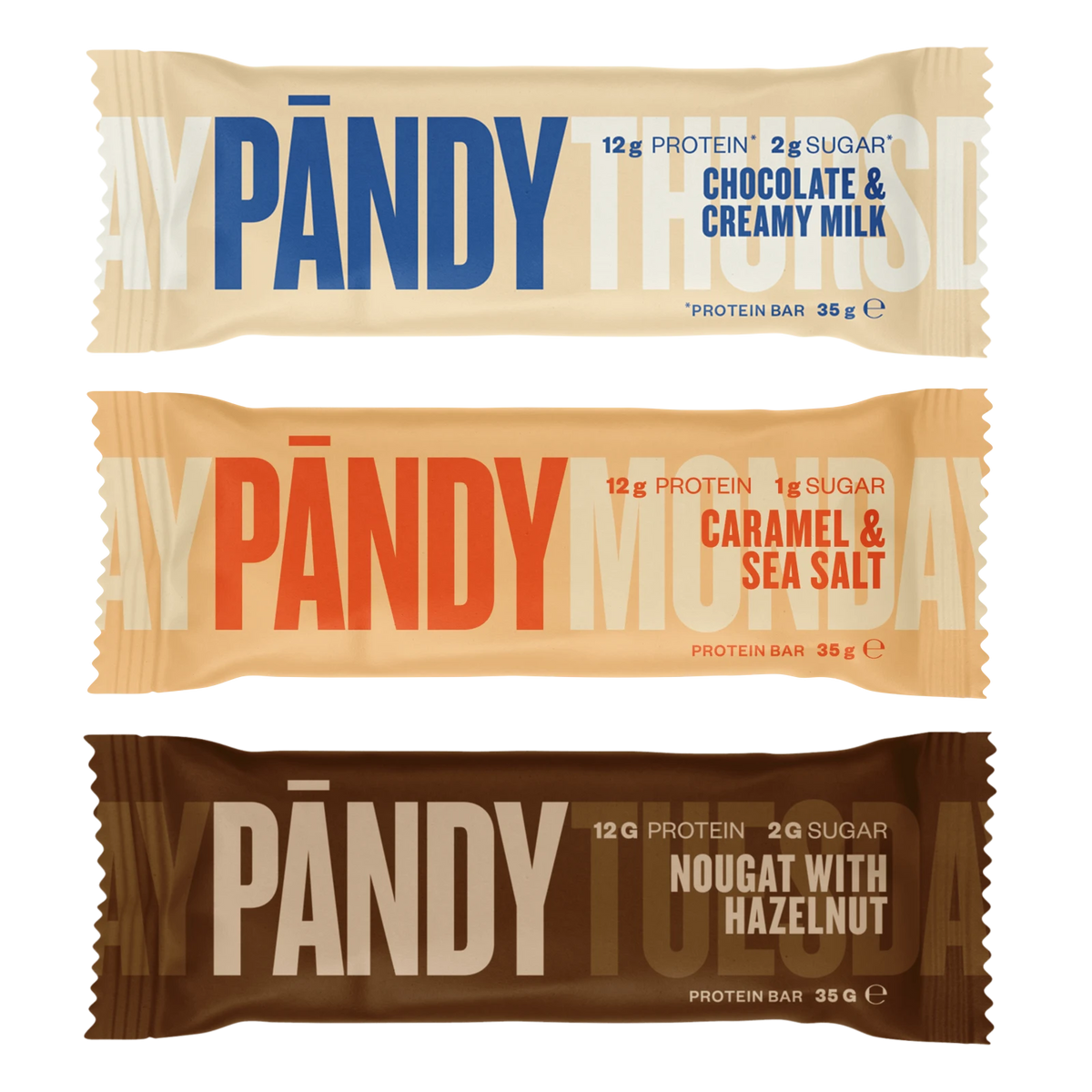 Pandy Protein bar 35gx18stk - 3 smaker