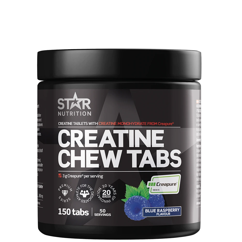 Star Nutrition Creatine Chew Tabs 150 tabletter Blue Raspberry