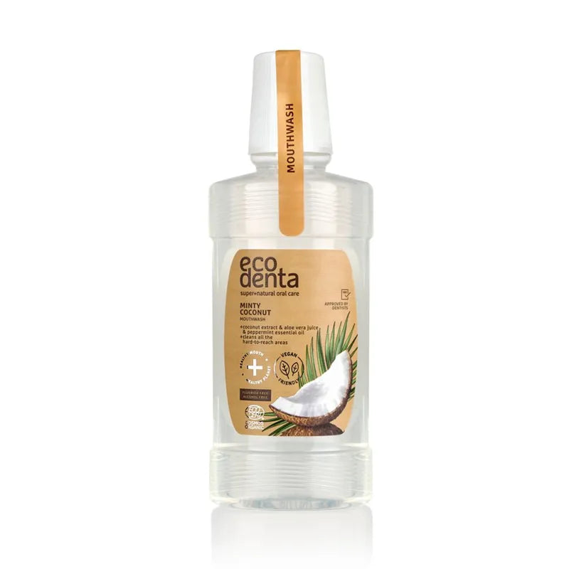 Ecodenta, Munnskyllevann Kokos & Peppermynte Uten Fluor 250 ml