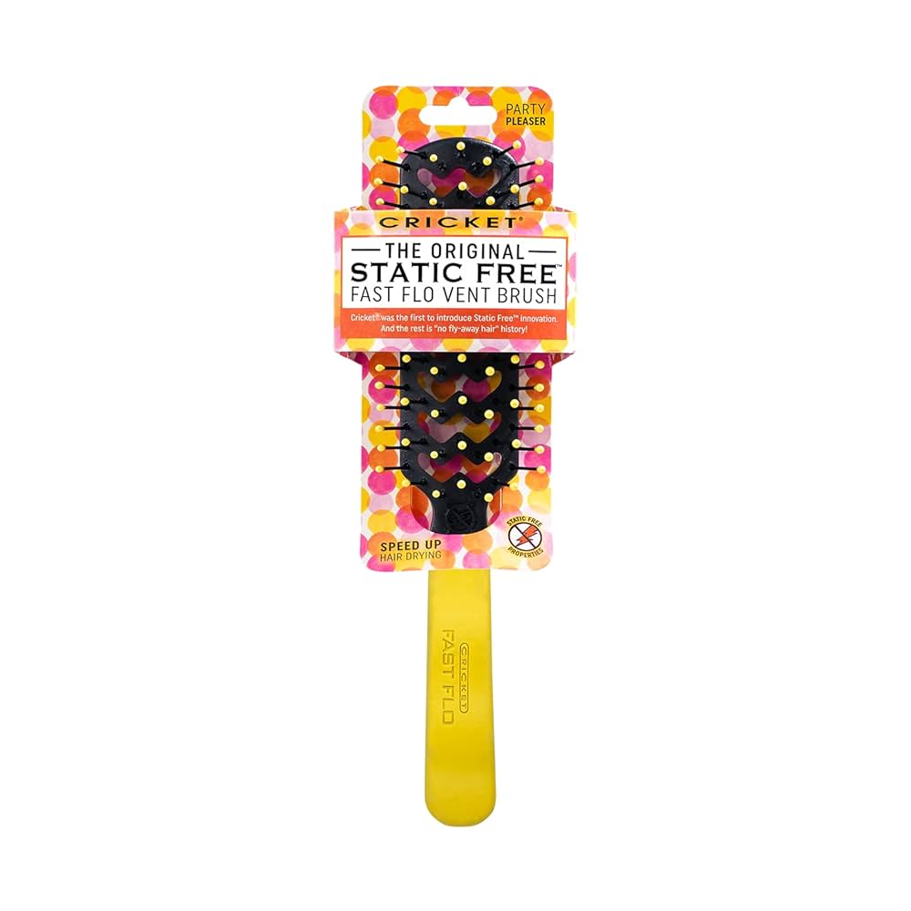 Cricket Static Free Fast Flo Vent Brush – Party Pleaser gul