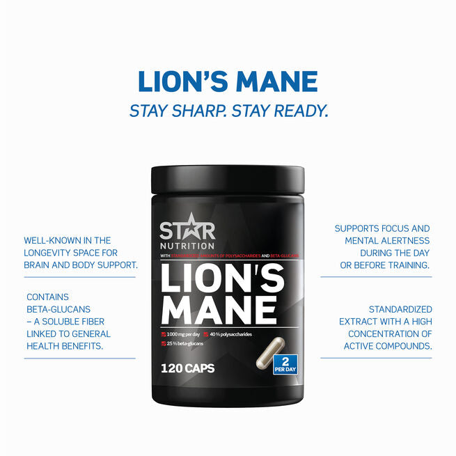 Star Nutrition Lion's Mane 120 kapsler