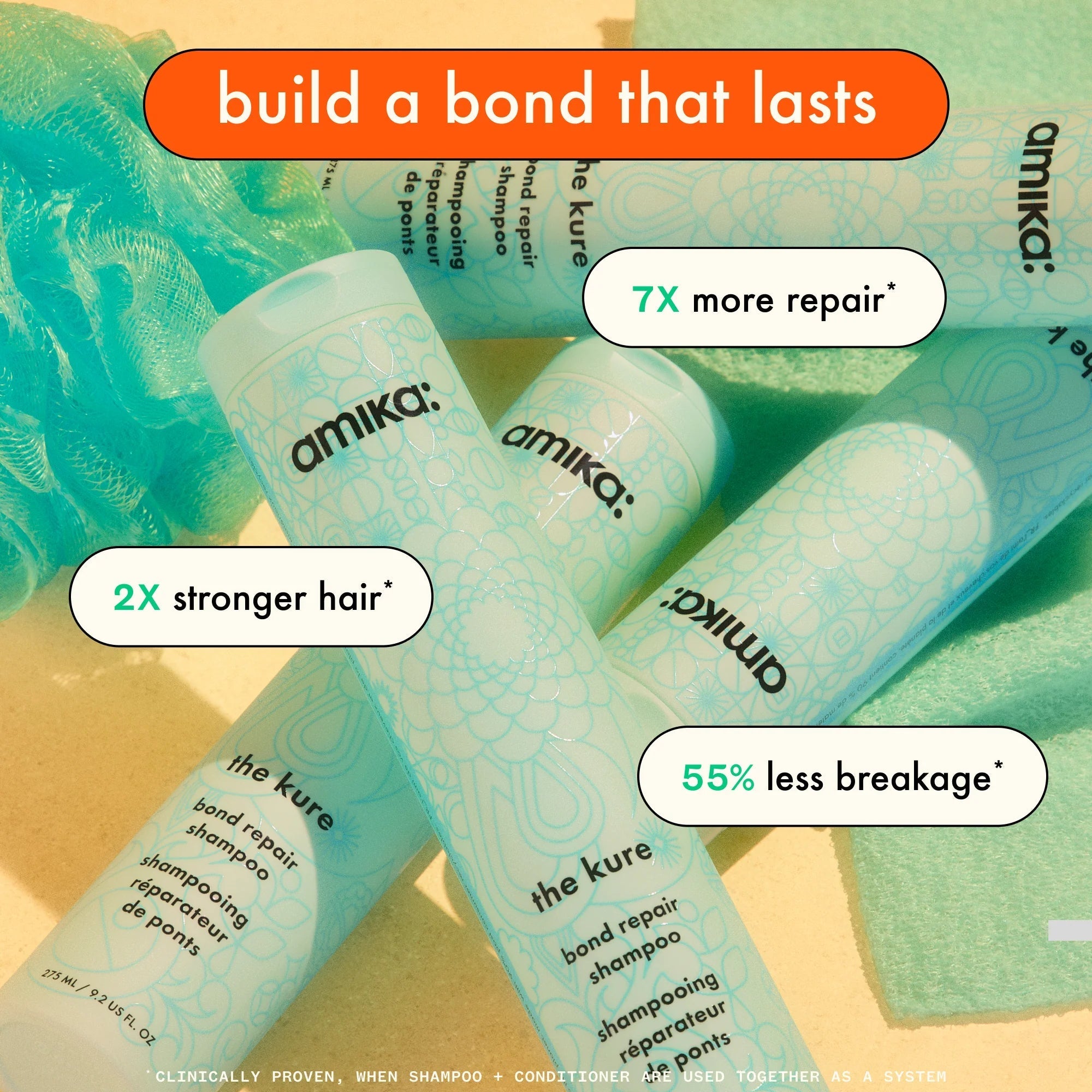 Amika The Kure Bond Repair Shampoo 500ml-Sjampo-JKSHOP