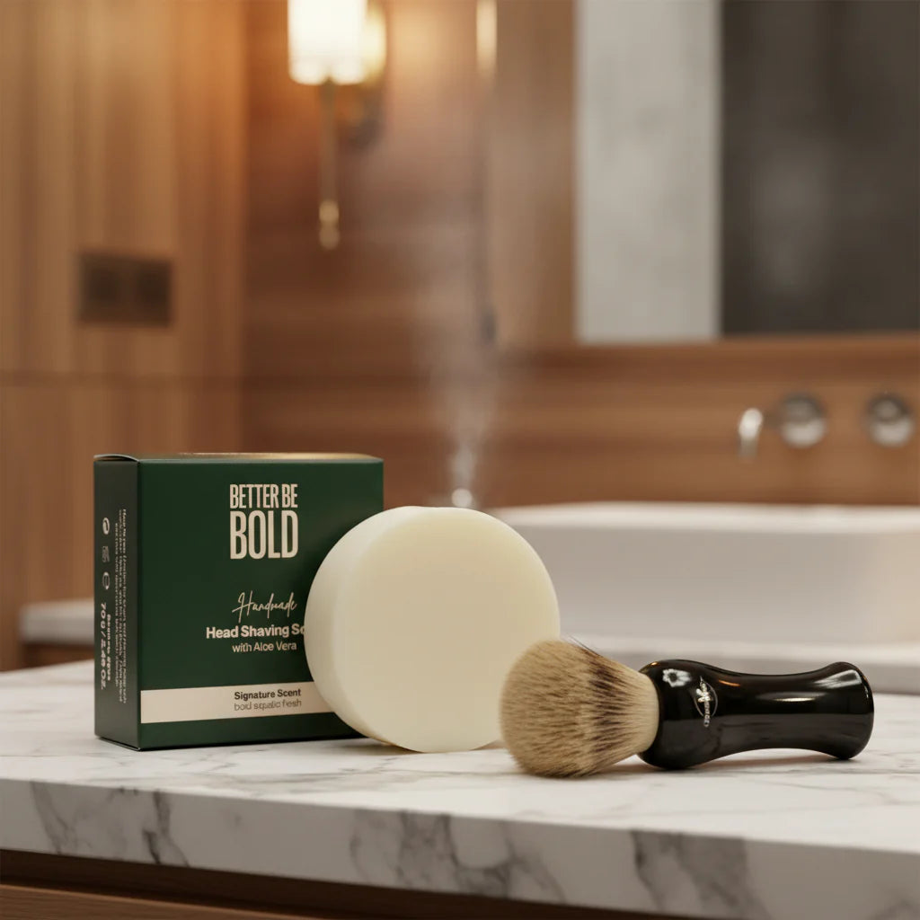 Better Be Bold Handmade bald head shaving soap with aloe vera 70g - Barbersåpe - JK-Shop