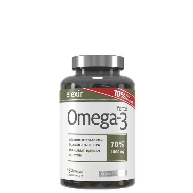 Elexir Pharma Omega-3 Forte 1000 mg 132 kapsler