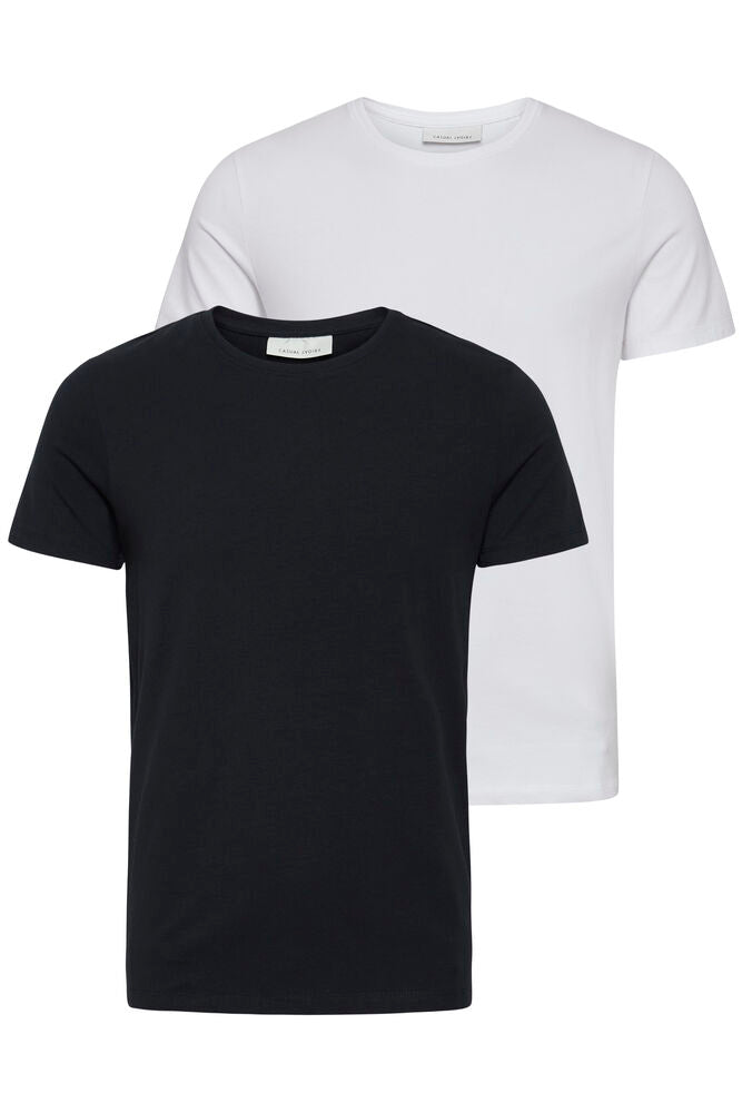 CASUAL FRIDAY, DAVIDE CREW NECK 2-PACK TEE - T-skjorter - JK-Shop