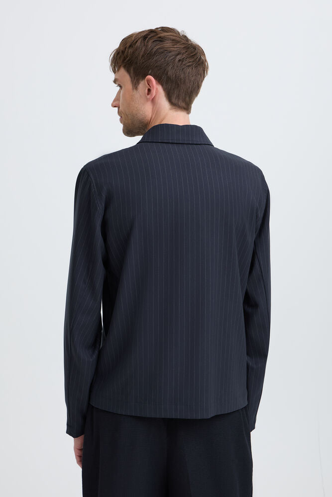 CASUAL FRIDAY, GAEL 0311 PINSTRIPED SHACKET - Skjorter Herre - JK-Shop