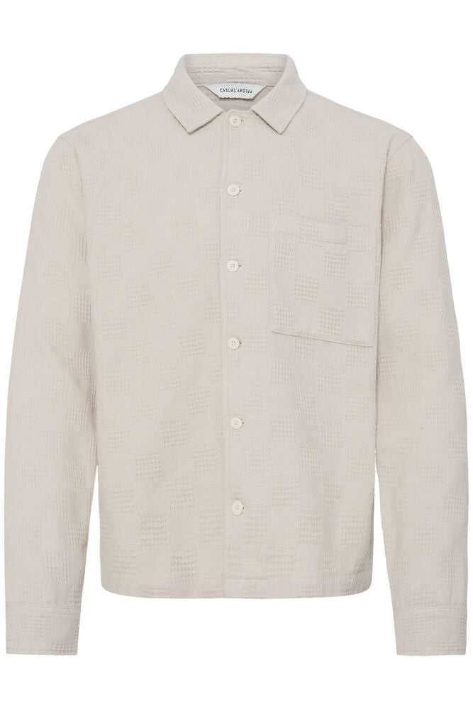 CASUAL FRIDAY, NEAL DOBBY CHECKED OVERSHIRT - Skjorter Herre - JK-Shop