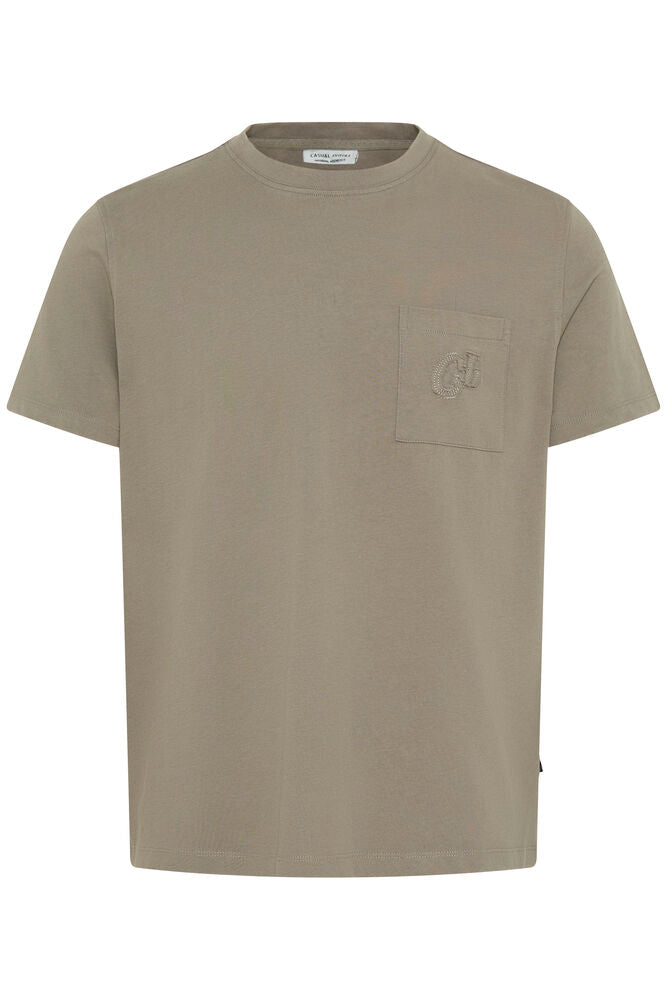 Casual Friday Arnkil 0336 washed T-skjorte brun detalj