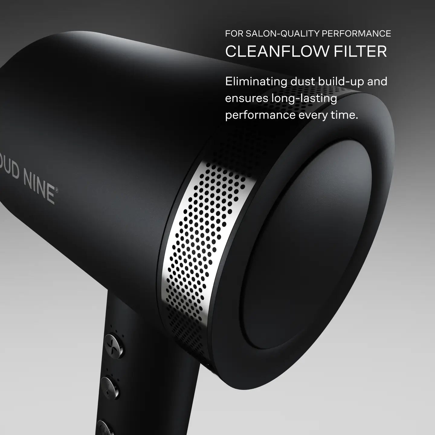 Cloud Nine The Airshot Pro Black - Hårføner - JK-Shop