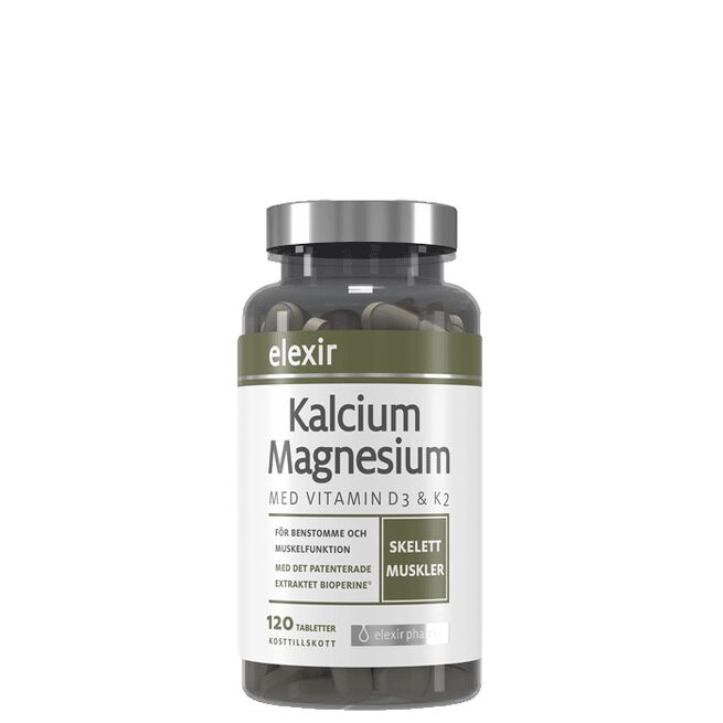 Elexir Pharma Kalcium Magnesium 120 tabletter - Vitaminer & kosttilskudd - JK-Shop