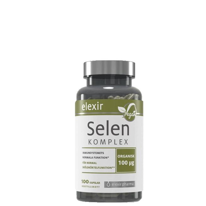 Elexir Pharma Organisk Selen Komplex 100 kapslar - Vitaminer & kosttilskudd - JK-Shop