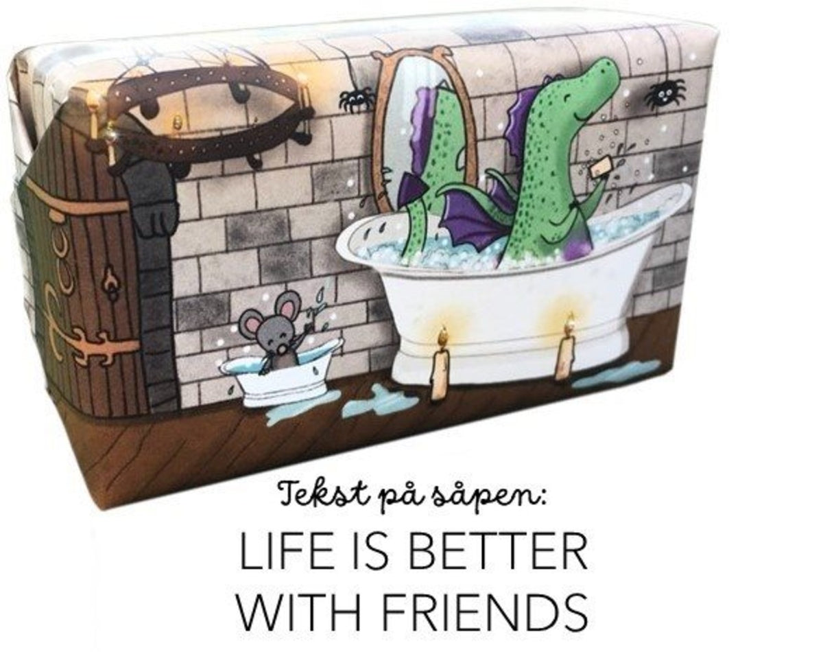 English SC Mythical & Wonderful Såpestykke i dekorativt papir med dyr - Såpe - JK-Shop