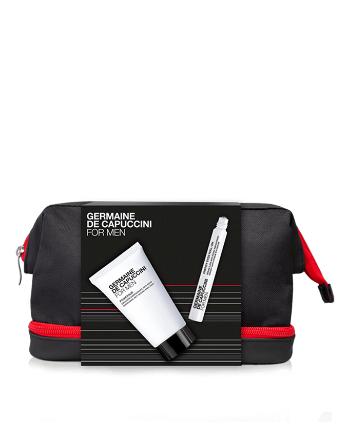 FOR MEN POWERAGE ENERGISING ANTI-AGE EMULSION & ENERGY EYES ROLL-ON KIT-Gavesett-JKSHOP