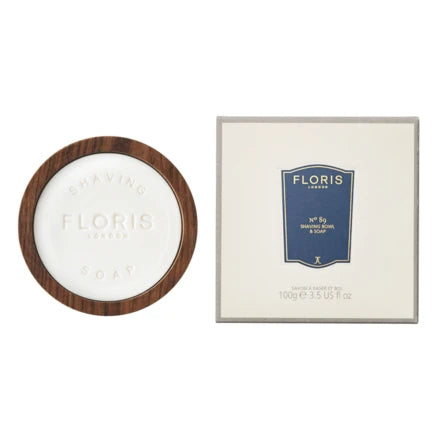 Floris No.89 Barbersåpe i treskål 100 gr. - Barbersåpe - JK-Shop