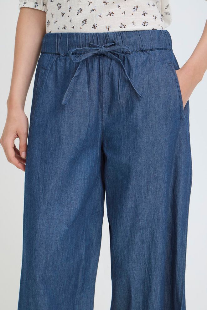 Fransa LARISSA PA 3, Mid Blue denim - Bukser & shorts - JK-Shop