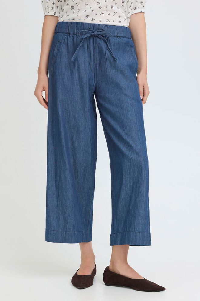Fransa LARISSA PA 3, Mid Blue denim - Bukser & shorts - JK-Shop