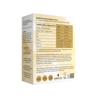 GOLDEN OMEGA3 FISKEOLJE, VIT A, E, D - Omega-3 - JK-Shop