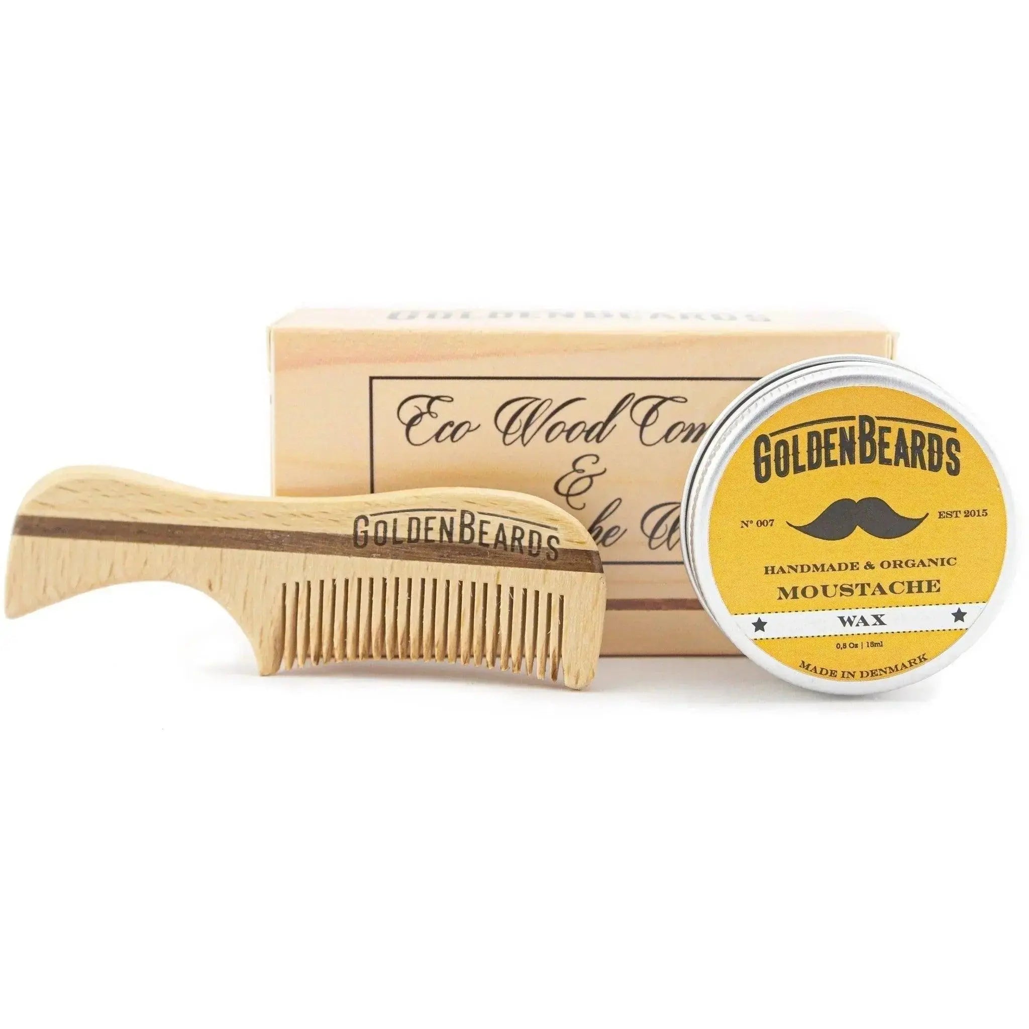 Golden Beards Bartevoks med kam-Skjeggsett-JKSHOP