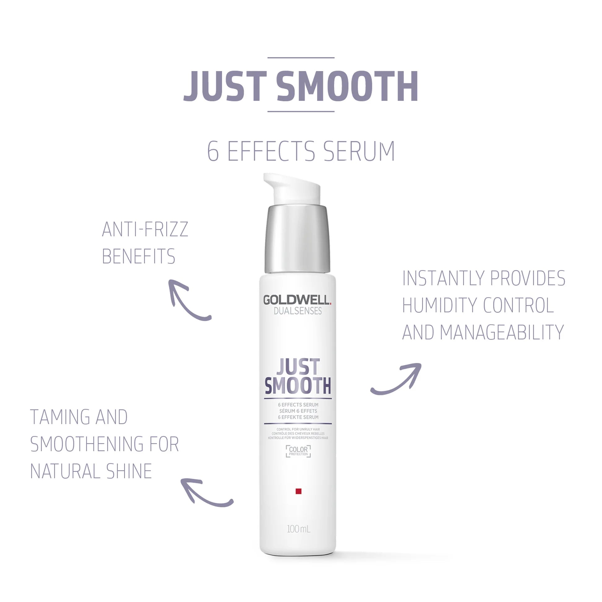 Goldwell Dualsenses Just Smooth 6 Effects Serum 100ml - Hårserum - JK-Shop