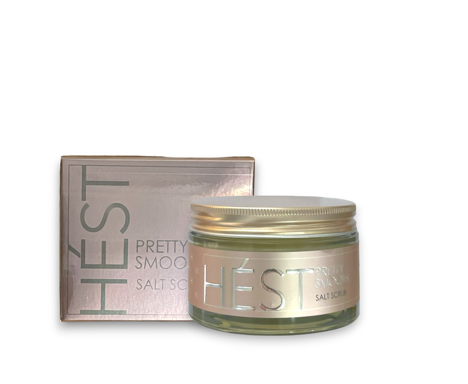 Terrigeno HEST Salt Scrub + Rosenkvartsstener Pretty Smooth - Skrubb - JK-Shop