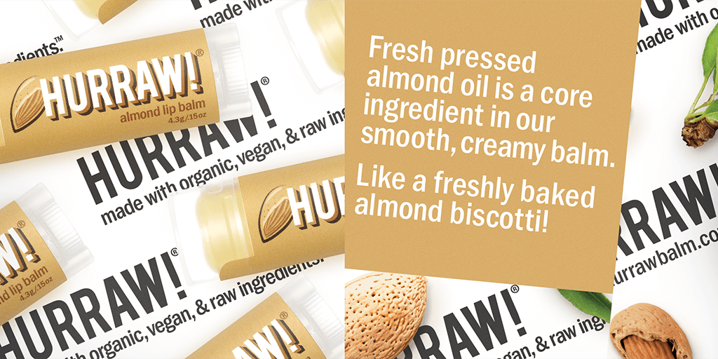 HURRAW! Almond Lip Balm-Leppepomade-JKSHOP