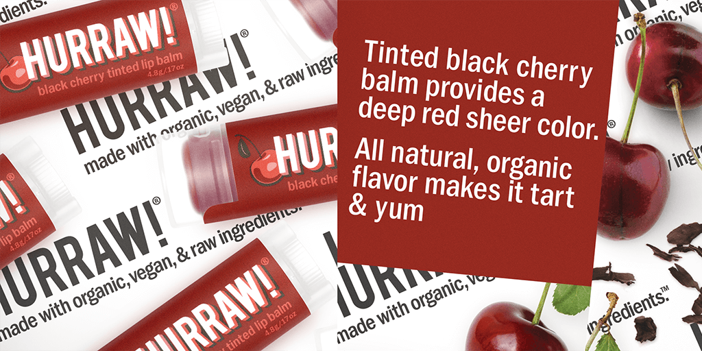 HURRAW! Black Cherry Tinted Lip Balm-Leppepomade-JKSHOP