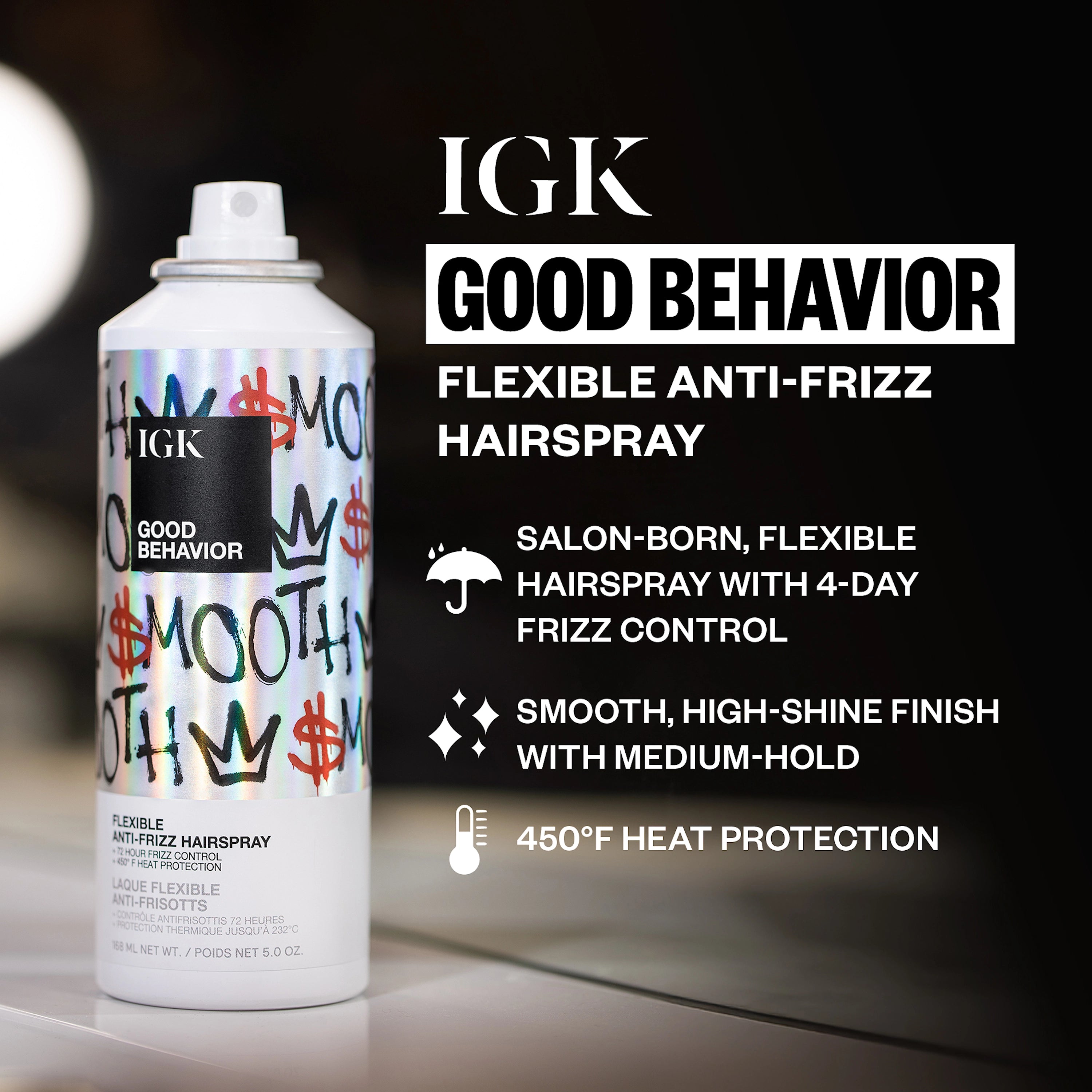 IGK, Good Behavior Flexible Hairspray 148ml - Hårspray - JK-Shop
