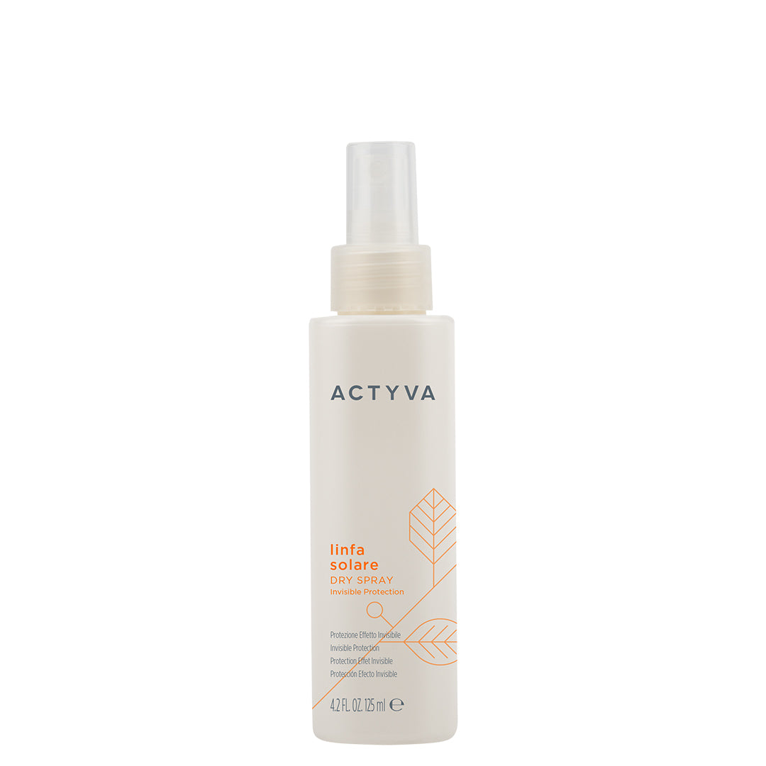 Actyva Linfa Solare Dry Spray 125 ml – Beskyttende Finish-Spray med Lett og Silkemyk Følelse(ny emballasje)