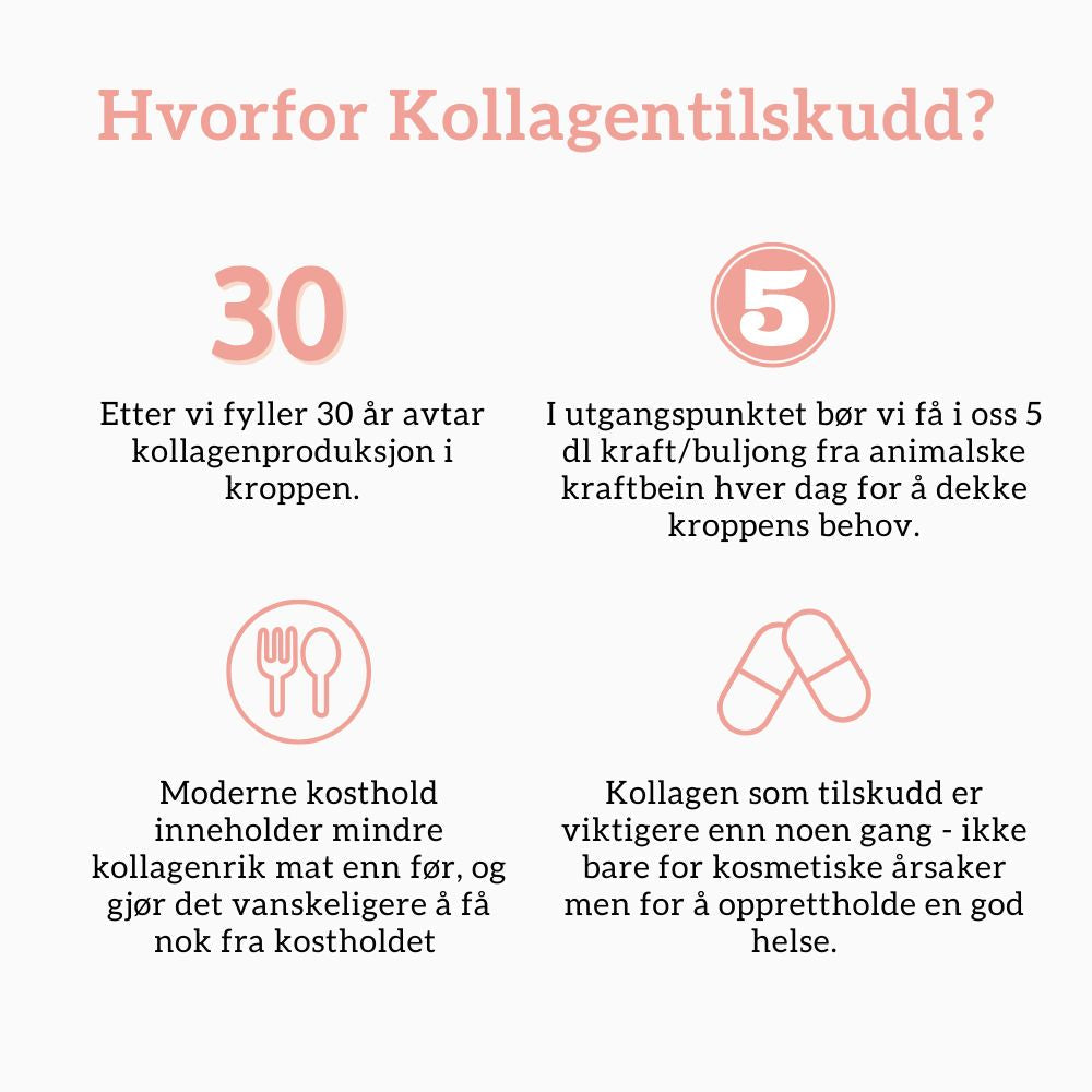 KOLLAGEN 2, HYALURONSYRE & FURUBARK - Vitaminer og kosttilskudd - JK-Shop