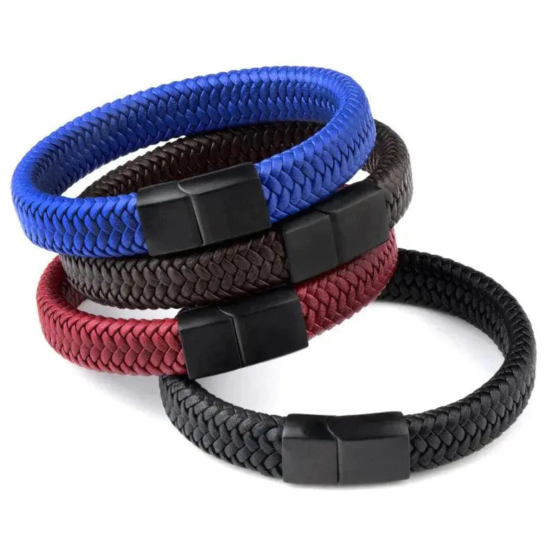 Lærarmbånd med Magnetisk lås i rustfritt stål-Armbånd-JKSHOP