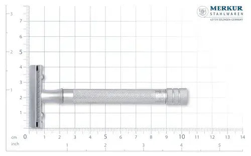 Merkur, Straight Comb- Long Handle-Matt Chrome  (22C) - Barberhøvel - JK-Shop