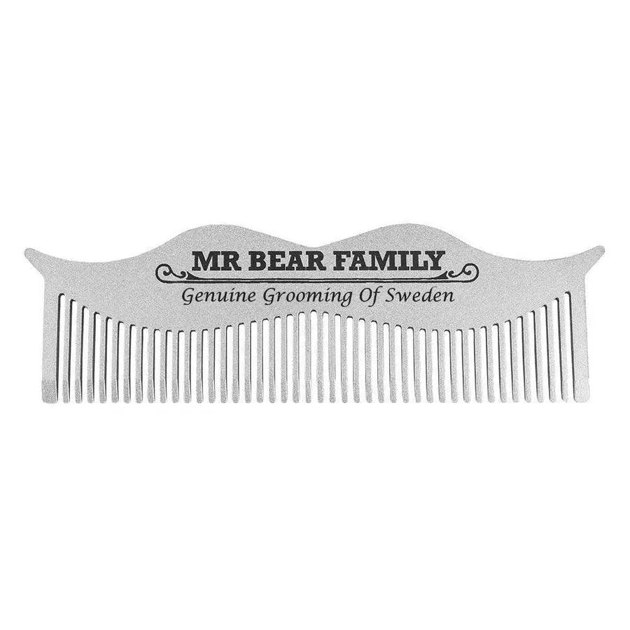 Mr Bear Family bartekam i rustfritt stål-Skjeggkam-JKSHOP