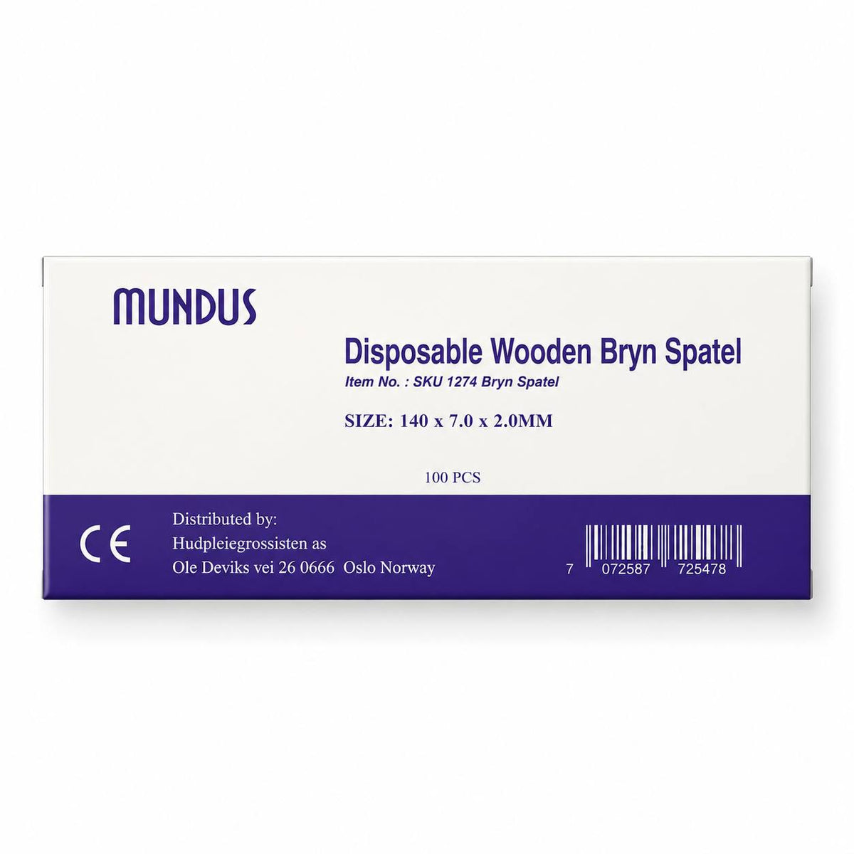Mundus, Brynspatel (størrelse 140x7.0x2.0mm) -  - JK-Shop