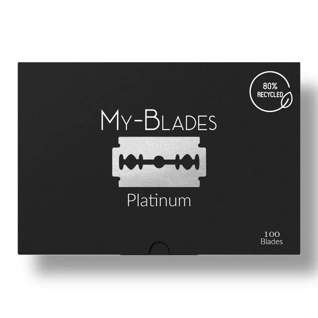 My-Blades 100 Double Edge Blades Platinum (10x10)-Barberblad-JKSHOP