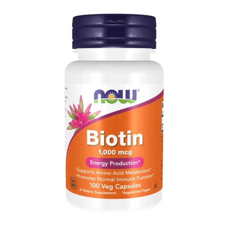 NOW BIOTIN 1000 MCG 100 VCAPS - Vitaminer & kosttilskudd - JK-Shop