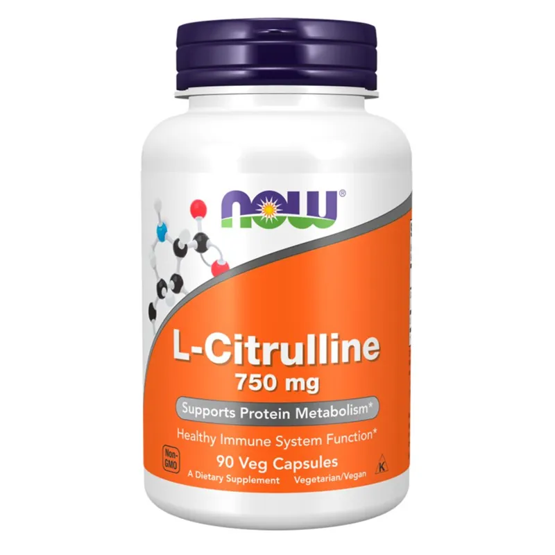 NOW L-CITRULINE 750 MG 90 VCAP - Individuelle Aminosyrer - JK-Shop