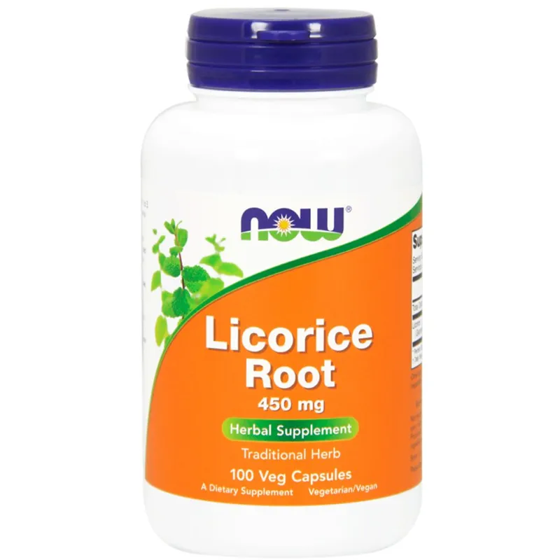 NOW LICORICE ROOT 450 MG 100 VCAPS - Vitaminer & kosttilskudd - JK-Shop