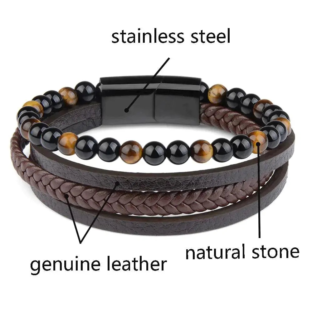 Naturstein perler armbånd-Armbånd-JKSHOP