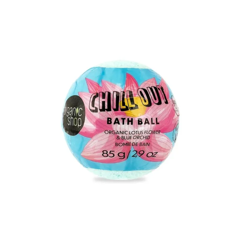 ORGANIC SHOP BATH BALL LOTUS FLOWER & BLUE ORCHID 85G - Badeskum - JK-Shop
