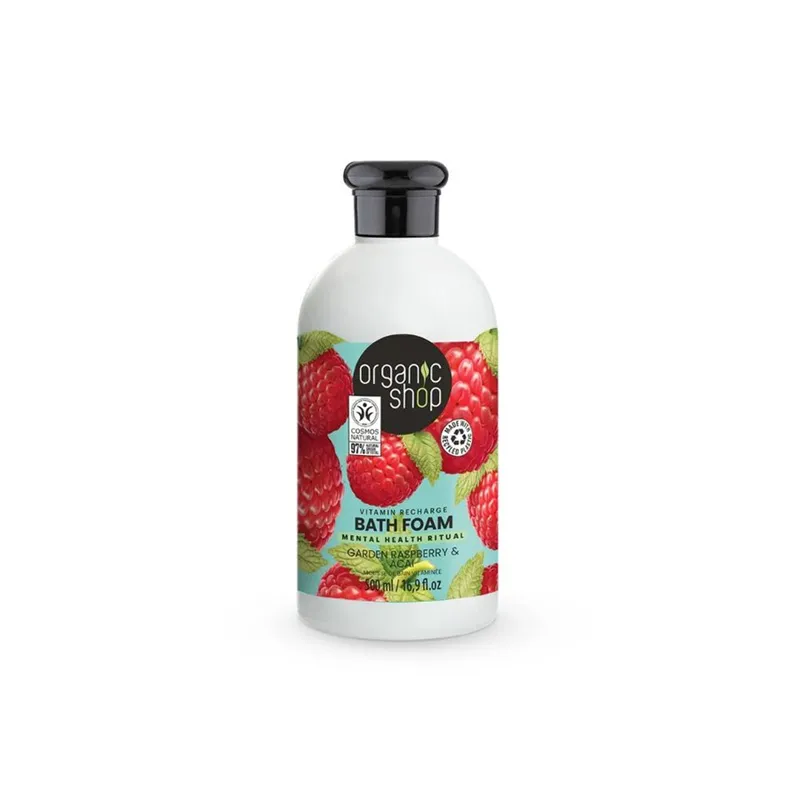 ORGANIC SHOP BATH FOAM GARDEN RASPBERRY & ACAI 500ML - Dusjskum - JK-Shop