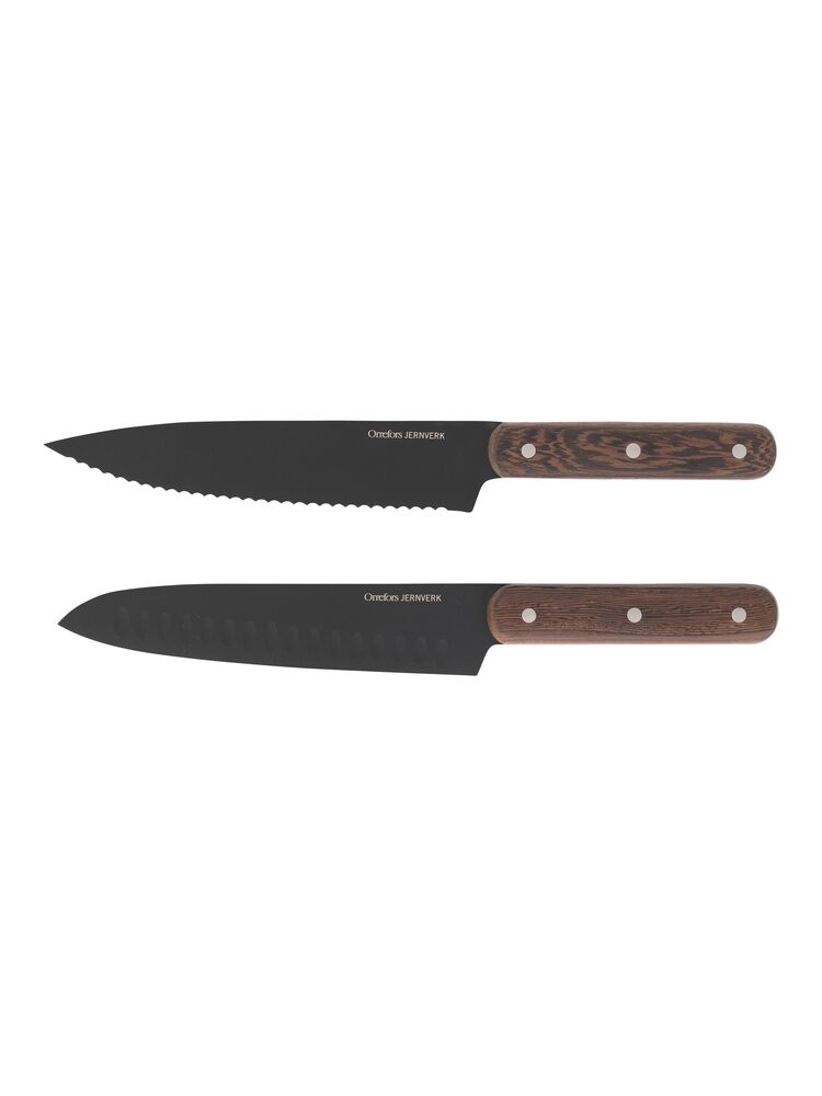 Orrefors Jernverk Blacksmith kniver 2-pk med skjærebrett - Kniver - JK-Shop