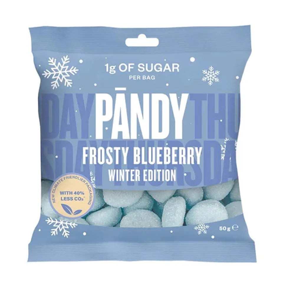 Pandy Candy, 50g x 14stk, Frosty Blueberry (Copy) - Sukkerredusert godteri - JK-Shop