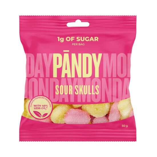 Pandy Candy, 50g x 14stk, Sour Skulls (Copy) - Sukkerredusert godteri - JK-Shop