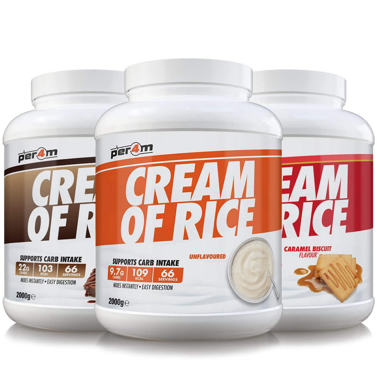 Per4M Cream Of Rice, 2000g - 6 smaker - Raske Karbohydrater - JK-Shop