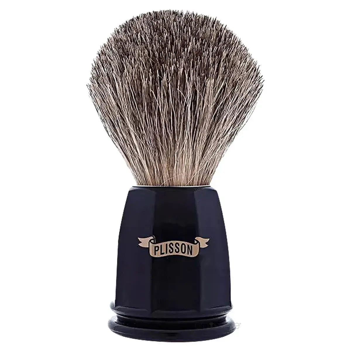 Plisson Shaving Brush, Russian Grey Badger & Black Acryl- Size 12-Barberkost-JKSHOP