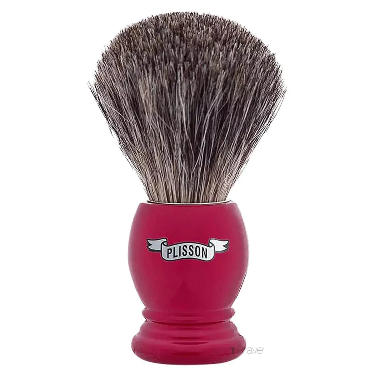 Plisson Shaving Brush, Russian Grey Badger & Pearl Red- Size 12-Barberkost-JKSHOP