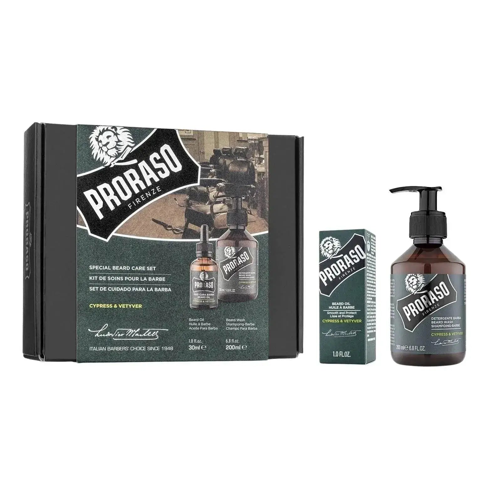 Proraso Duo skjeggsjampo og skjeggolje Azur Lime-Skjeggsett-JKSHOP