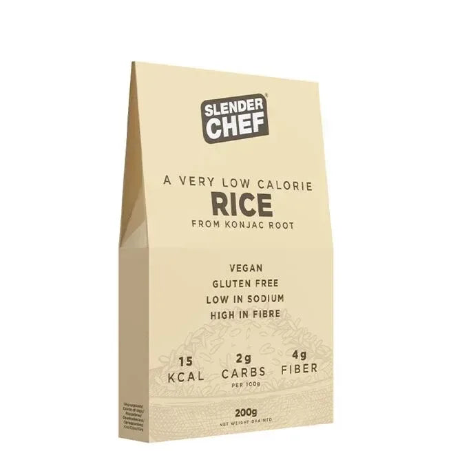 Slender Chef Konjac Rice (12x200g) -  Lavkalori Ris av Konjac - Ris, pasta & nudler - JK-Shop
