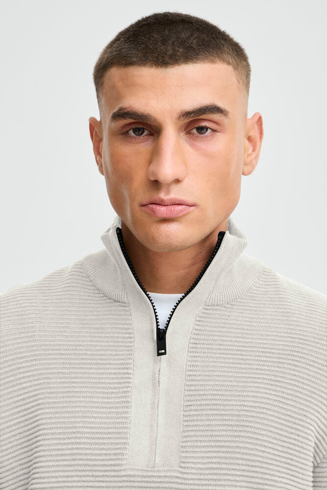 Solid Valencia half zip strikkegenser bilde 4