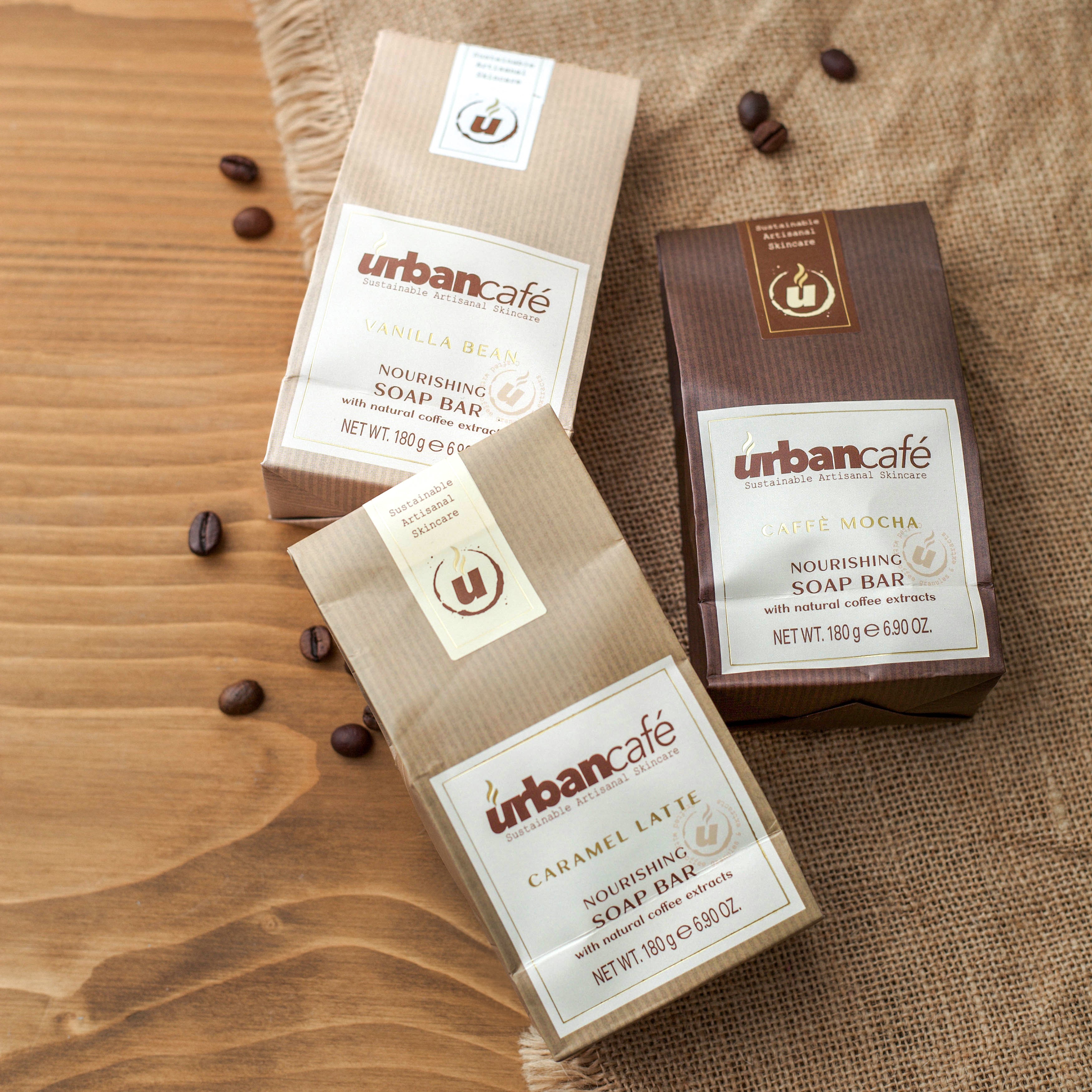 Somerset Urban Café Range Coffee Infused Soap Bar - 3 dufter - Såpe - JK-Shop